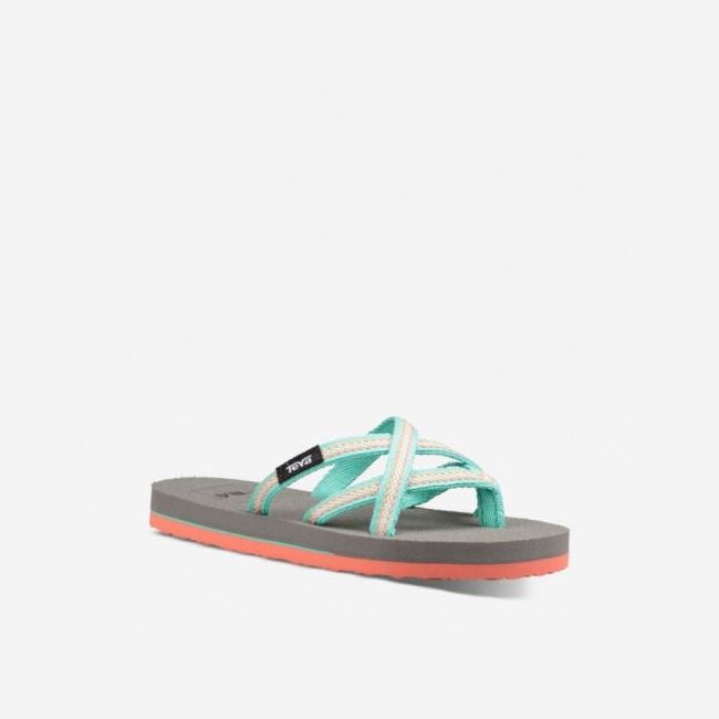 Coral Teva Olowahu Kids' Sandals | D7744XJ