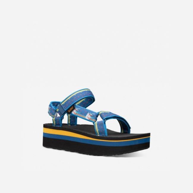 Dark Blue Teva Flatform Universal Women's Sandals | TQ8PVR2