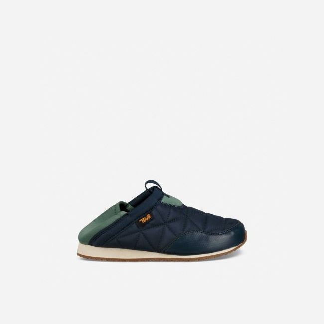 Dark Denim Teva Ember Moc Kids' Slippers | E6D8F3M