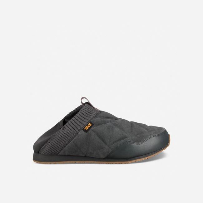 Dark Grey Teva Ember Moc Shearling Men's Slip Ons | F5P0JRN