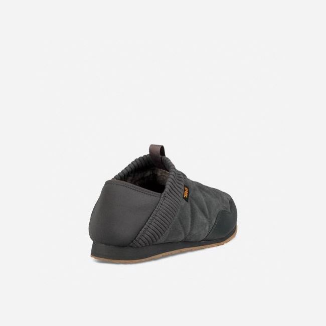 Dark Grey Teva Ember Moc Shearling Men's Slip Ons | F5P0JRN