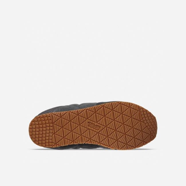 Dark Grey Teva Ember Moc Shearling Men's Slip Ons | F5P0JRN