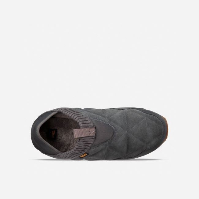 Dark Grey Teva Ember Moc Shearling Men's Slip Ons | F5P0JRN