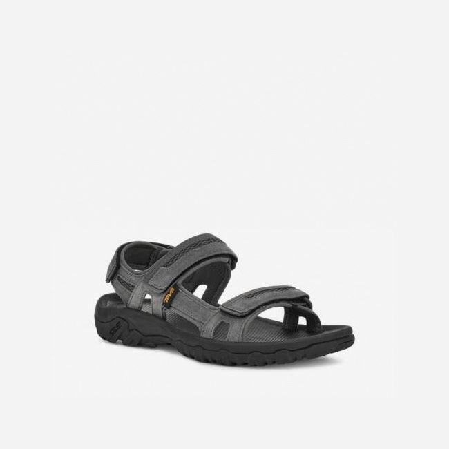 Dark Grey Teva Hudson Men's Sandals | UA8F93X