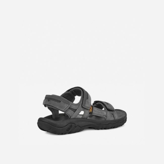 Dark Grey Teva Hudson Men's Sandals | UA8F93X