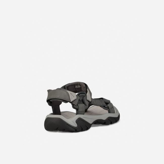 Dark Grey Teva Terra Fi 5 Universal Leather Men's Sandals | CW85V4P