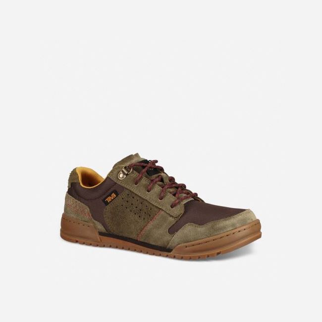 Dark Olive / Brown Teva Highside '84 Men's Sneakers | 7KBTXGT