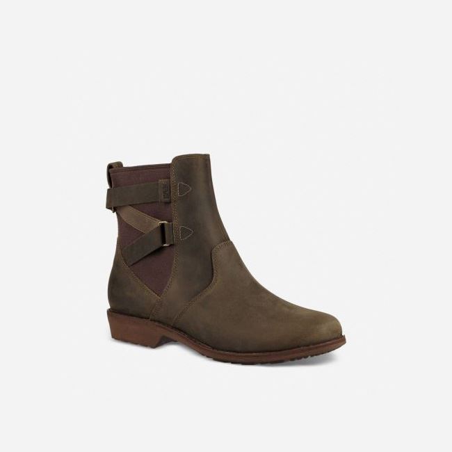 Dark Olive Teva Ellery Ankle WP Women's Boots | B2770AK