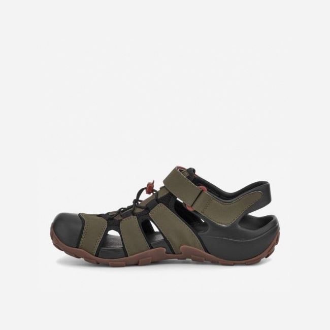 Dark Olive Teva Flintwood Men's Sandals | XP2CK4Y