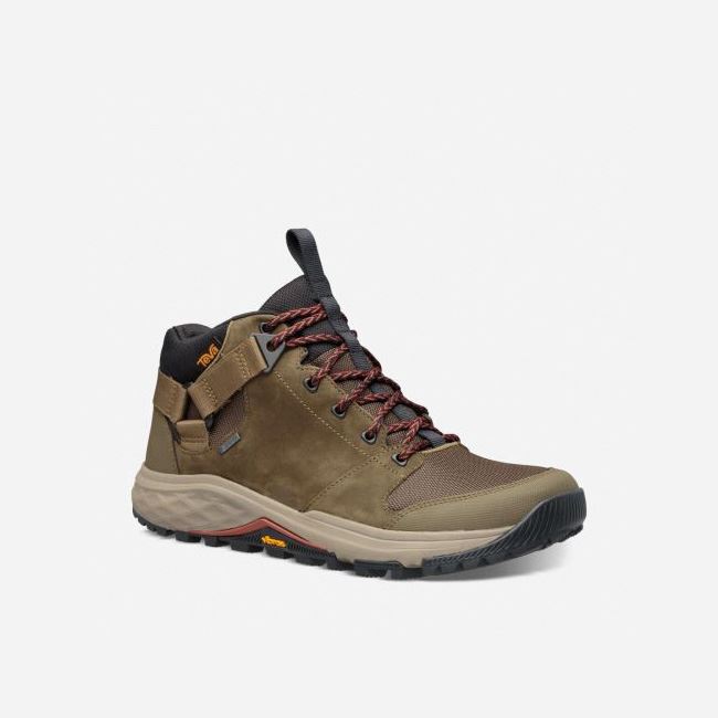 Dark Olive Teva Grandview GTX Men's Hiking Boots | 4UJ2PZF