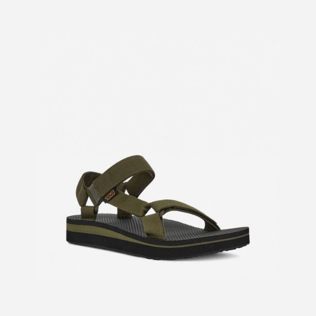 Dark Olive Teva Mid Universal Men's Sandals | L0FC3Y9