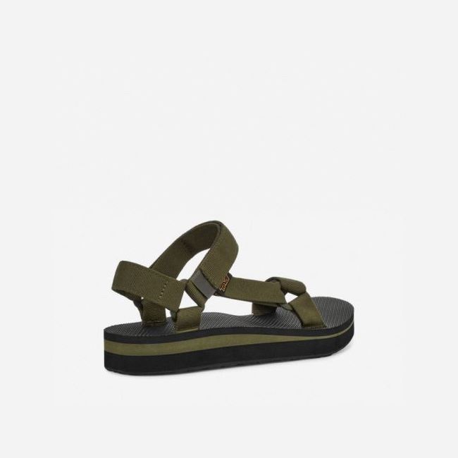 Dark Olive Teva Mid Universal Men's Sandals | L0FC3Y9