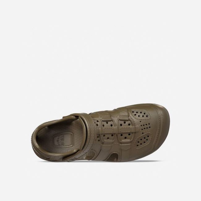 Dark Olive Teva Omnium Drift Men's Slip Ons | 7MI45WN