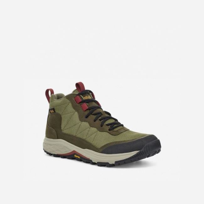 Dark Olive Teva Ridgeview Mid Men's Boots | GTQM720