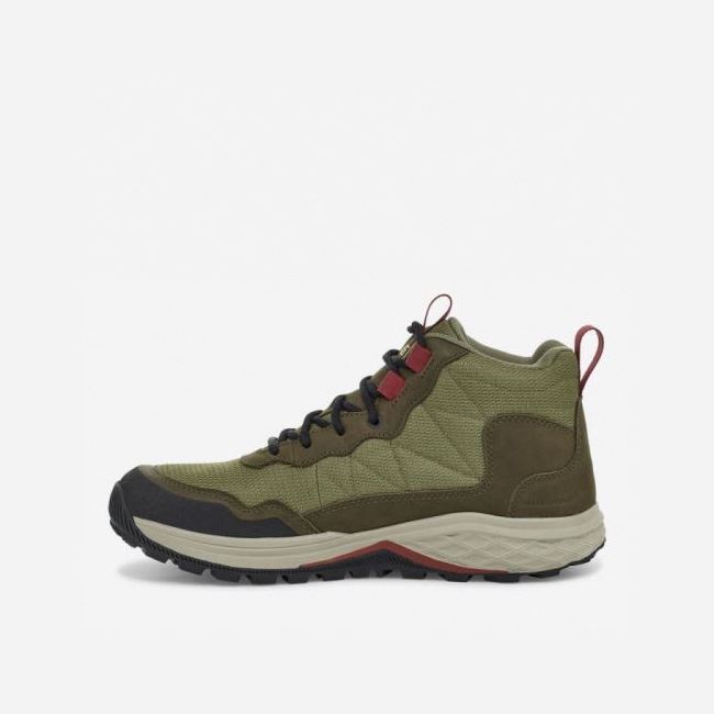 Dark Olive Teva Ridgeview Mid Men's Boots | GTQM720