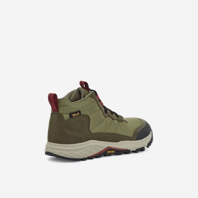 Dark Olive Teva Ridgeview Mid Men's Boots | GTQM720