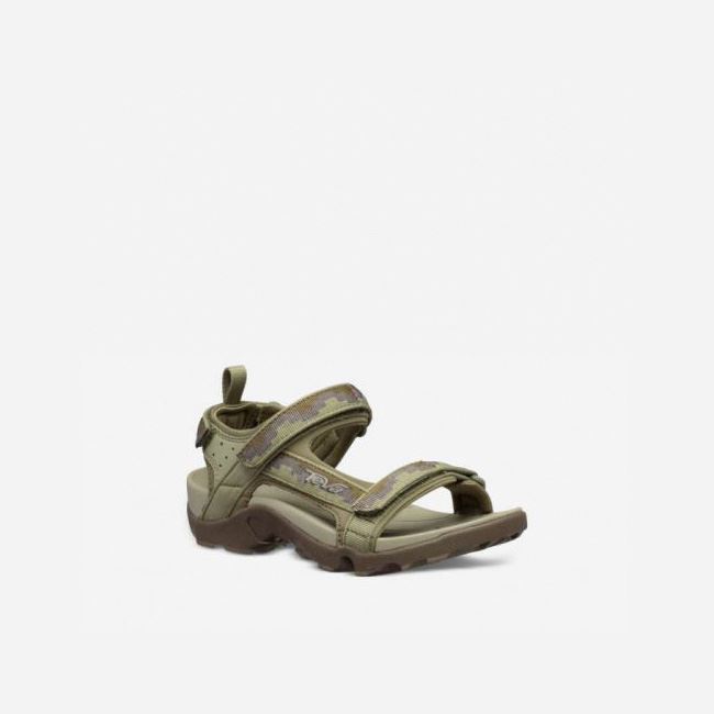 Dark Olive Teva Tanza Kids' Sandals | SJBOWVG