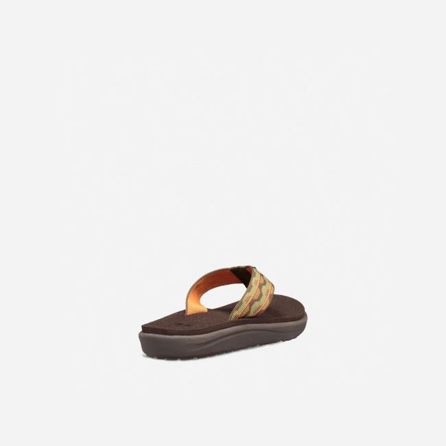 Dark Olive Teva Voya Flip Kids' Sandals | NHQX3CU