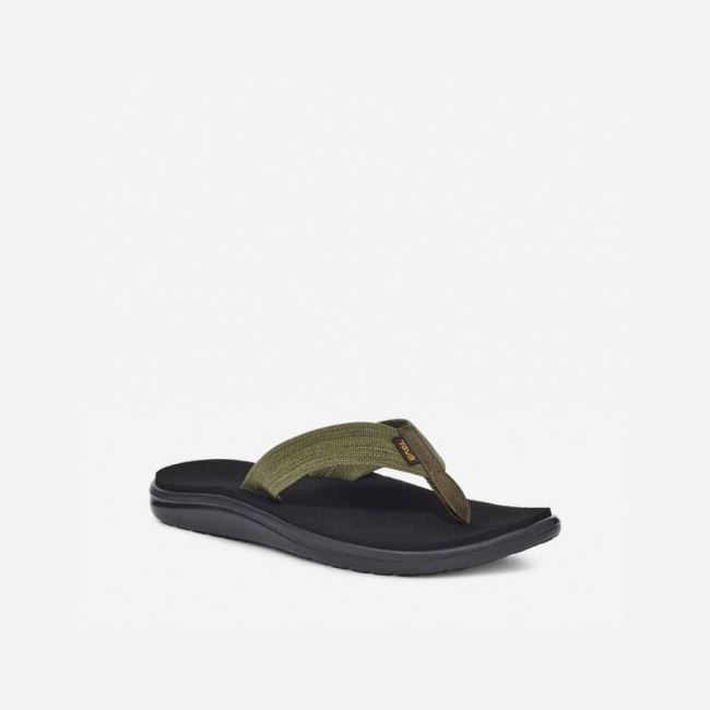 Dark Olive Teva Voya Flip Men's Sandals | KHHOOZP