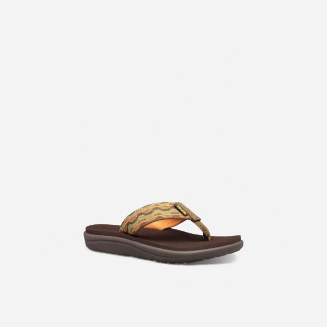 Dark Olive Teva Voya Kids' Flip Flops | QOI2OXI