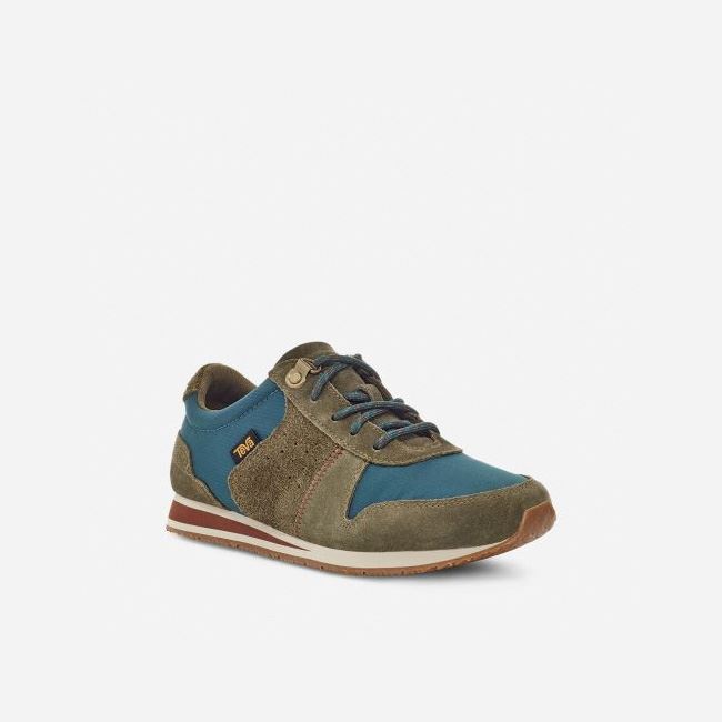 Dark Olive / Turquoise Teva Highside '84 Women's Sneakers | 02KJID3