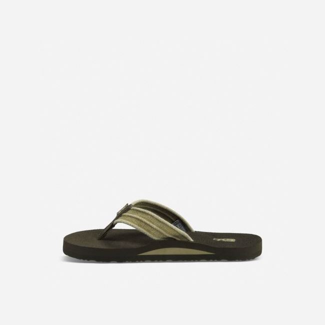 Dune Teva Mush II Canvas Men's Flip Flops | BT1VRDJ