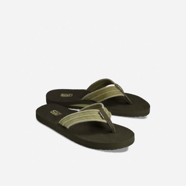 Dune Teva Mush II Canvas Men's Flip Flops | BT1VRDJ