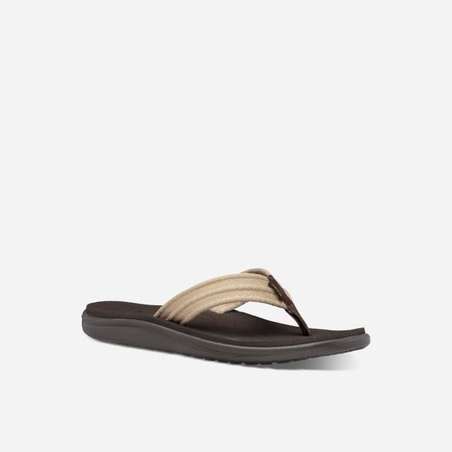 Dune Teva Voya Canvas Men's Flip Flops | FBIMCGT