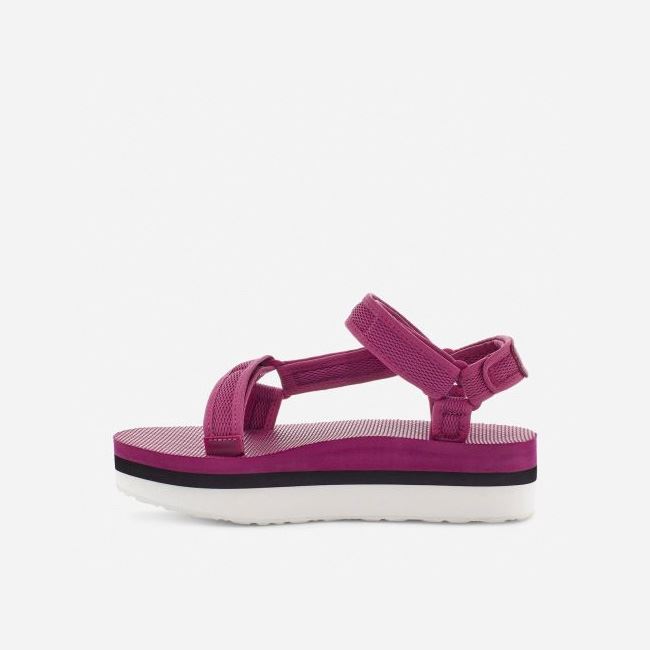 Festival Fuschia Teva Flatform Universal Mesh Print Women's Flatforms | UDTKKCQ