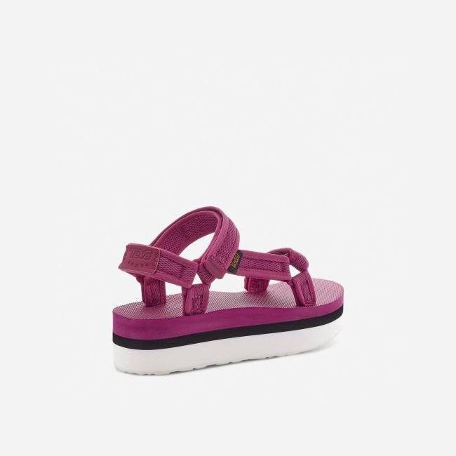 Festival Fuschia Teva Flatform Universal Mesh Print Women's Flatforms | UDTKKCQ