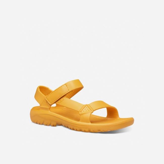 Flower Orange Teva Hurricane Drift Men's Sandals | 8LRFDFI