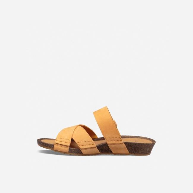 Flower Orange Teva Mahonia Slide Women's Sandals | 23A8OED