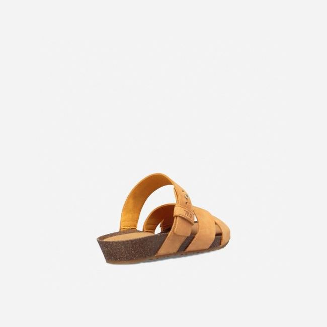 Flower Orange Teva Mahonia Slide Women's Sandals | 23A8OED