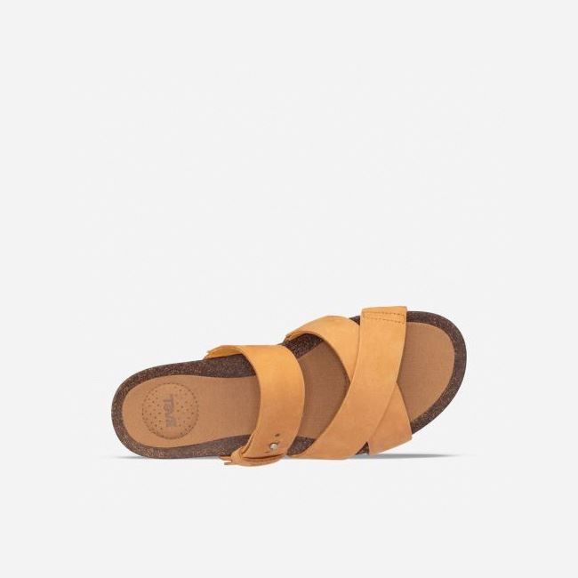 Flower Orange Teva Mahonia Slide Women's Sandals | 23A8OED