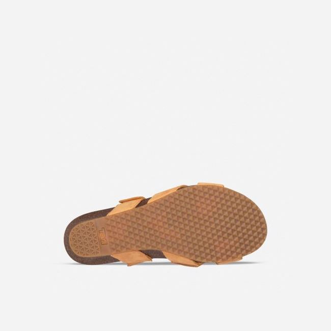 Flower Orange Teva Mahonia Slide Women's Sandals | 23A8OED