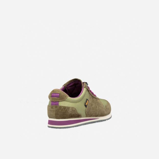 Green / Dark Olive Teva Highside '84 Women's Sneakers | HEB9635