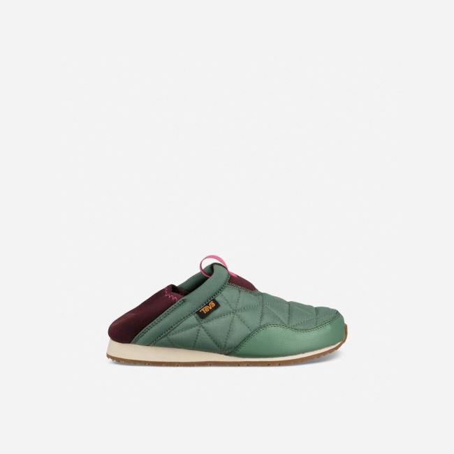 Green Teva Ember Moc Kids' Slippers | K5P262P