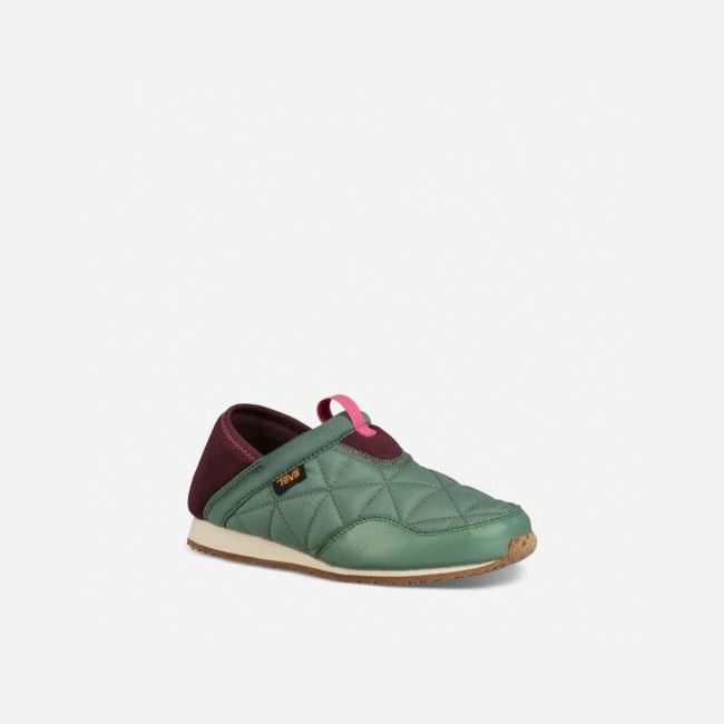 Green Teva Ember Moc Kids' Slippers | K5P262P