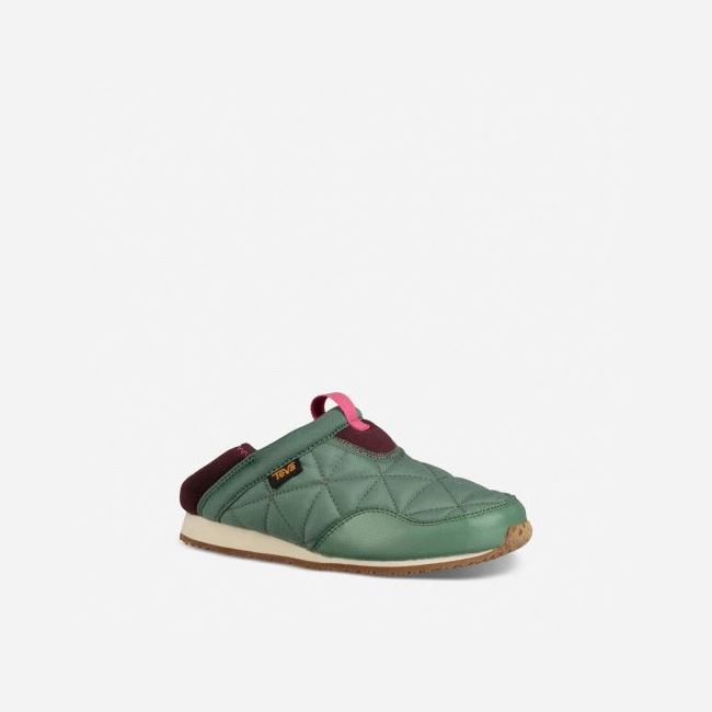 Green Teva Ember Moc Kids' Slippers | K5P262P