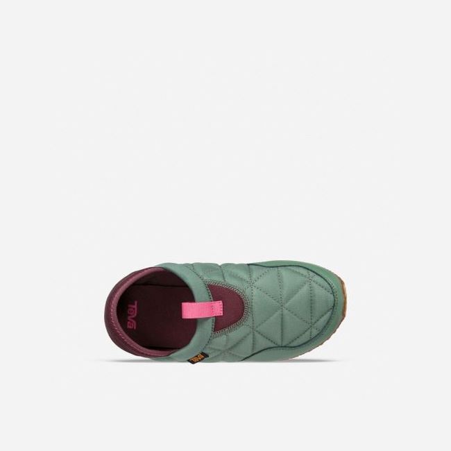 Green Teva Ember Moc Kids' Slippers | K5P262P