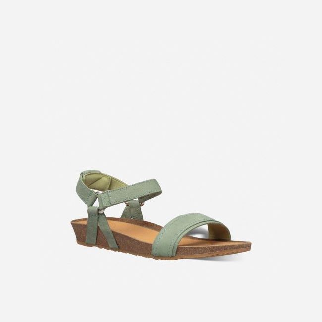 Green Teva Mahonia Stitch Women's Sandals | 8C7OV9D