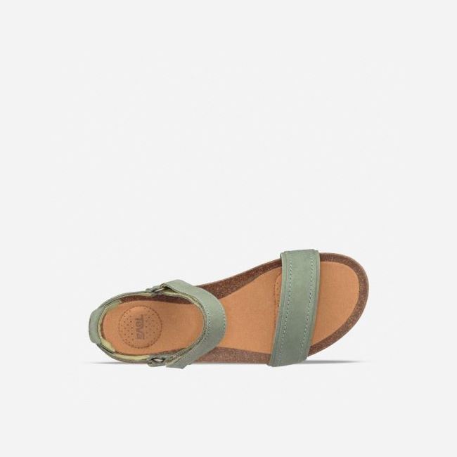 Green Teva Mahonia Stitch Women's Sandals | 8C7OV9D