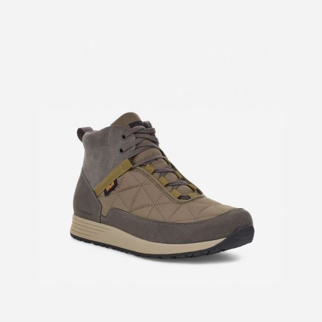 Grey / Olive Teva Ember Commute Waterproof Men's Boots | OLYKFHR