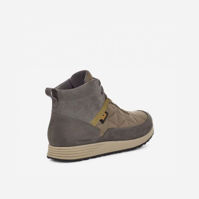 Grey / Olive Teva Ember Commute Waterproof Men's Boots | OLYKFHR