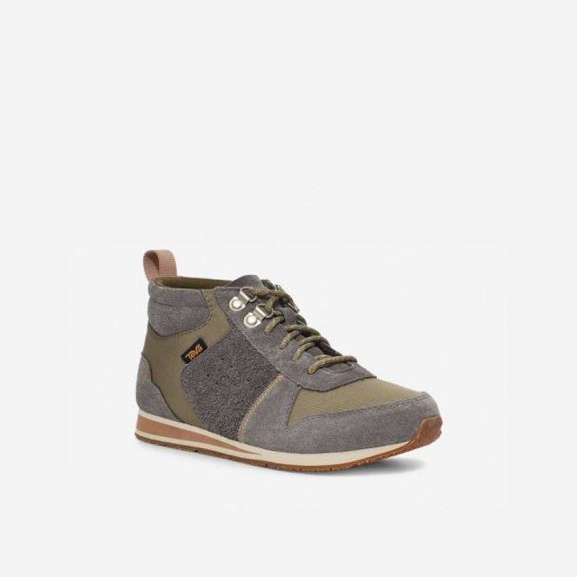 Grey / Olive Teva Highside '84 Mid Men's Boots | UM0QAZL