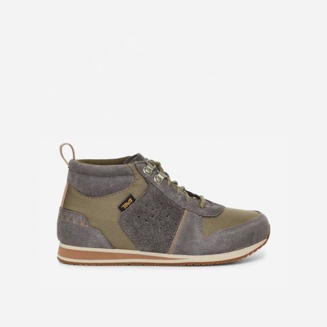 Grey / Olive Teva Highside \'84 Mid Women\'s Shoes | Q52TXJV