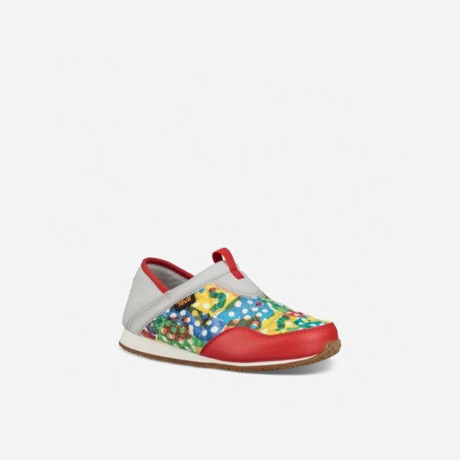 Grey / Red Teva Ember Moc - Hungry Caterpillar Kids' Slippers | HXZT57V