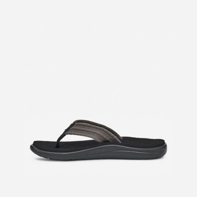 Grey Teva Voya Canvas Flip Men's Sandals | WRR1HQL