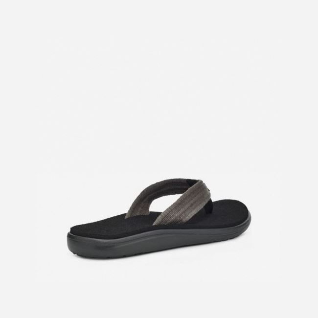 Grey Teva Voya Canvas Flip Men's Sandals | WRR1HQL