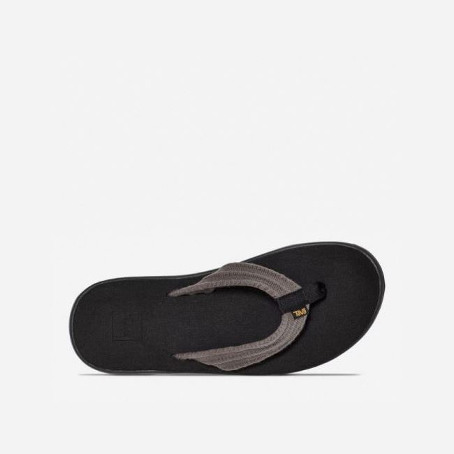 Grey Teva Voya Canvas Flip Men's Sandals | WRR1HQL